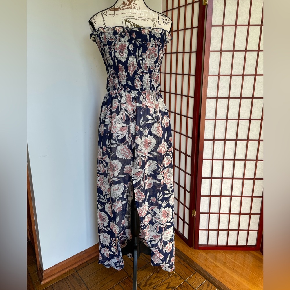 VENUS Strapless Floral Cover-Up/Dress, Size M